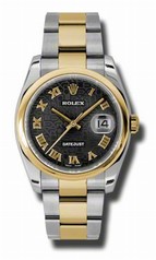 Rolex Datejust Black Jubilee Dial Automatic Stainless Steel and 18K Yellow Gold Men's Watch 116203BKJRO