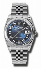 Rolex Datejust Blue Black Dial Stainless Steel Jubilee Bracelet Men's Watch 116200BLBKAJ