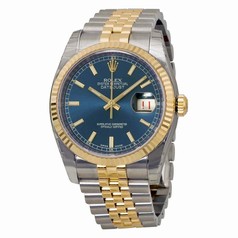 Rolex Datejust Blue Dial Automatic Stainless Steel and 18K Yellow Gold Men's Watch 116233BLSJ