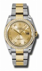 Rolex Datejust Champagne Dial Automatic Stainless Steel and 18K Yellow Gold Ladies Watch 116243CRO