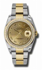 Rolex Datejust Champagne Dial Automatic Stainless Steel and 18K Yellow Gold Ladies Watch 116243CSBRO