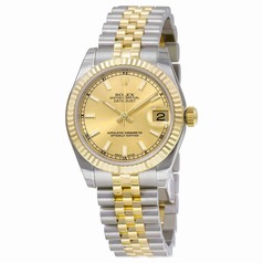 Rolex Datejust Champagne Dial Automatic Stainless Steel and 18kt Gold Ladies Watch 178273CSJ