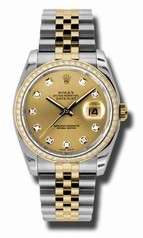Rolex Datejust Champagne Dial Automatic Stainless Steel and 18kt Yellow Gold Ladies Watch 116243CDJ
