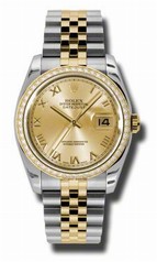 Rolex Datejust Champagne Dial Automatic Stainless Steel and 18kt Yellow Gold Ladies Watch 116243CRJ