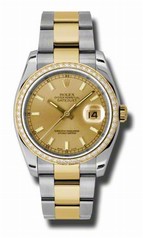Rolex Datejust Champagne Dial Automatic Stainless Steel and 18kt Yellow Gold Ladies Watch 116243CSO