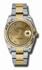 Rolex Datejust Champagne Dial Automatic Stainless Steel and 18kt Yellow Gold Men's Watch 116233CSBRO