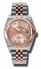Rolex Datejust Champagne Dial Stainless Steel and 18kt Pink Gold Men's Watch 116201CRJ