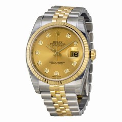Rolex Datejust Champagne Diamond Dial Jubilee Bracelet Two Tone Men's Watch 116233CDJ
