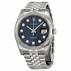 Rolex Datejust Diamond Blue Jubilee Dial Automatic Stainless Steel Watch 116234BLJDJ
