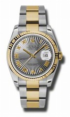 Rolex Datejust Grey Dial Automatic Stainless Steel and 18K Yellow Gold Men's Watch 116233GYSBRO