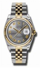 Rolex Datejust Grey Dial Automatic Stainless Steel and 18kt Yellow Gold Men's Watch 116233GSBRJ