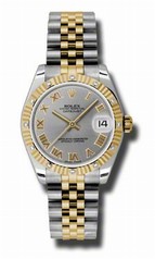 Rolex Datejust Grey Dial Automatic Stainless Steel with 18kt Yellow Gold Ladies Watch 178313GRJ