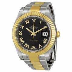 Rolex Datejust II Automatic 18kt Gold Bezel Men's Watch 116333