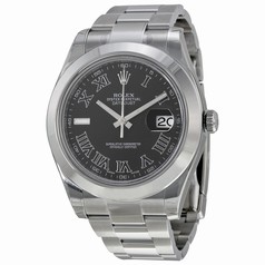 Rolex Datejust II Black Dial Stainless Steel Oyster Men's Watch 116300BKRO