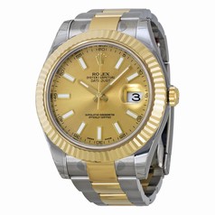 Rolex Datejust II Champagne Dial 18k Two-tone Gold Men's Watch 116333CSO
