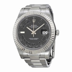 Rolex Datejust II Dark Grey Dial Stainless Steel Men's Watch 116334BKRO