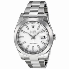 Rolex Datejust II White Dial Stainless Steel Automatic Men's Watch 116300WSO