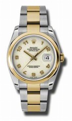 Rolex Datejust Ivory Jubilee Dial Automatic Stainless Steel and 18K Yellow Gold Men's Watch 116203IJAO