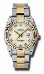 Rolex Datejust Ivory Jubilee Dial Automatic Stainless Steel and 18kt Yellow Gold Men's Watch 116233IJAO