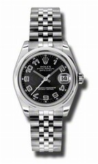 Rolex Datejust Black Concentric Circle Dial Automatic Stainless steel Ladies Watch 178240BKCAJ