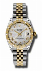 Rolex Datejust Mother of Pearl Dial Automatic Stainless Steel and 18kt Yellow Gold Ladies Watch 178343MRJ