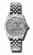 Rolex Datejust Silver Concentric Circle Dial Automatic Stainless Steel Ladies Watch 178240SCAJ