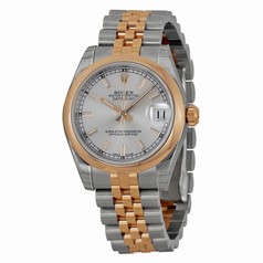 Rolex Datejust Lady 31 Silver Dial Stainless Steel 18kt Pink Gold Ladies Watch 178241SSJ