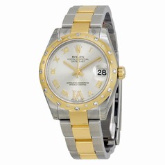 Rolex Datejust Silver Dial Automatic Stainless Steel and 18K Gold Ladies Watch 178343SRDO