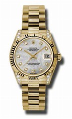 Rolex Datejust Mother of Pearl Automatic 18kt Yellow Gold President Men's Watch 178238MDP