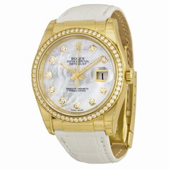Rolex Oyster Perpetual Datejust Mother of Pearl Dial 18kt Yellow Gold Watch 116188MDL