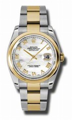 Rolex Datejust Mother of Pearl Dial Automatic Stainless Steel and 18K Yellow Gold Men's Watch 116203MRO