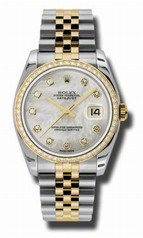 Rolex Datejust Mother of Pearl Dial Automatic Stainless Steel and 18kt Yellow Gold Ladies Watch 116243MDJ