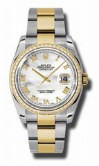 Rolex Datejust Mother of Pearl Dial Automatic Stainless Steel and 18kt Yellow Gold Ladies Watch 116243MRO
