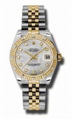 Rolex Datejust Mother of Pearl Dial Automatic Stainless Steel and 18kt Yellow Gold Ladies Watch 178313MDJ