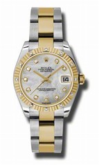 Rolex Datejust Mother of Pearl Dial Automatic Stainless Steel and 18kt Yellow Gold Ladies Watch 178313MDO