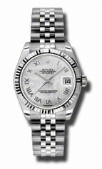 Rolex Datejust Mother of Pearl Dial Automatic White Gold Bezel Steel Ladies Watch 178274MRJ