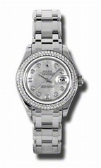Rolex Datejust Mother of Pearl Dial Diamond 18K White Gold Ladies Watch 80339MDPM