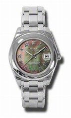 Rolex Masterpiece Black Mother of pearl Automatic White Gold Ladies Watch 81209BKMRPM