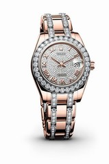 Rolex Datejust Pearlmaster Diamond Pave Dial Ladies Watch 81285CDRDPM