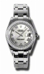 Rolex Masterpiece Mother of Pearl Automatic 18kt White Gold Ladies Watch 81339MRPM