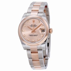 Rolex Datejust Pink Dial Automatic Stainless Steel and 18kt Rose Gold Ladies Watch 178241PDO