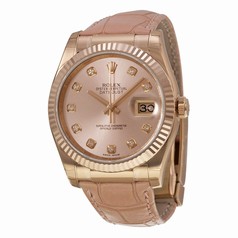 Rolex Datejust Pink Diamond Dial 18K Everose Gold Automatic Ladies Watch 116135PKDL