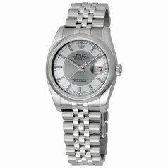 Rolex Datejust Silver and Rhodium Index Dial Jubilee Bracelet Men's Watch 116200SRSJ
