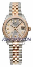 Rolex Datejust Silver Arabic Dial Jubilee Two Tone Unisex Watch 178271SAJ
