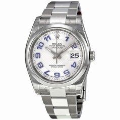 Rolex Datejust Silver Deco Arabic Dial Oyster Bracelet Men's Watch 116200SBLAO