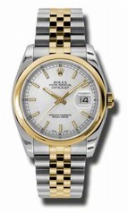 Rolex Datejust Silver Dial Automatic Stainless Steel and 18K Yellow Gold Men's Watch 116203SSJ
