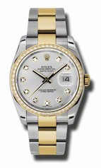 Rolex Datejust Silver Dial Automatic Stainless Steel and 18kt Yellow Gold Ladies Watch 116243SDO