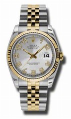 Rolex Datejust Silver Dial Automatic Stainless Steel and 18kt Yellow Gold Men's Watch 116233SCAJ