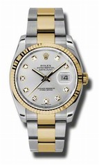 Rolex Datejust Silver Dial Automatic Stainless Steel and 18kt Yellow Gold Men's Watch 116233SDO