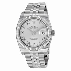 Rolex Datejust Silver Dial Automatic Stainless Steel Watch 116234SRJ